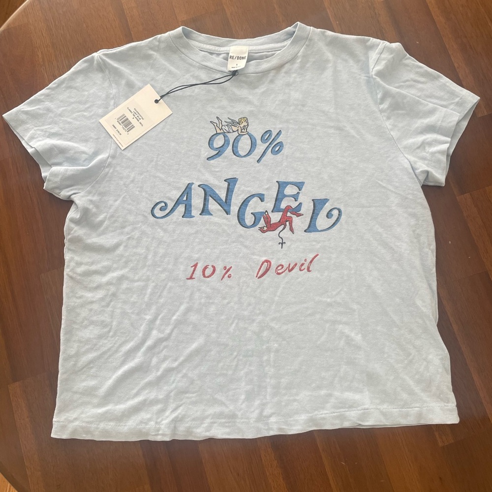 Re/Done Angel Devil Classic Tee NWT
